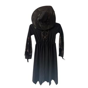 Mystical Black Witch Costume for Kids with Hat